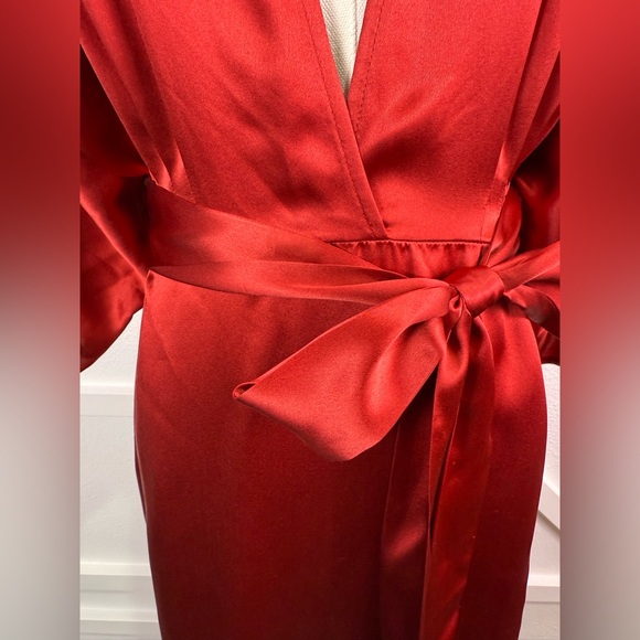 Reformation Red Silk Midi Dress - Picture 6 of 16